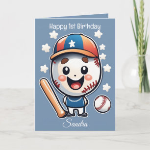 Carte Ballons De Baseball Joyeux Enfants Anniversaire Pe
