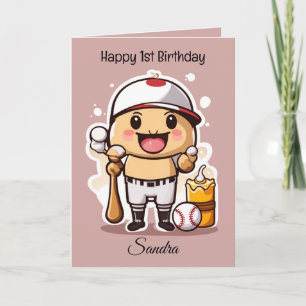 Carte Ballons De Baseball Joyeux Enfants Anniversaire Pe