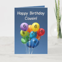 Ballons de Cousin 6e anniversaire