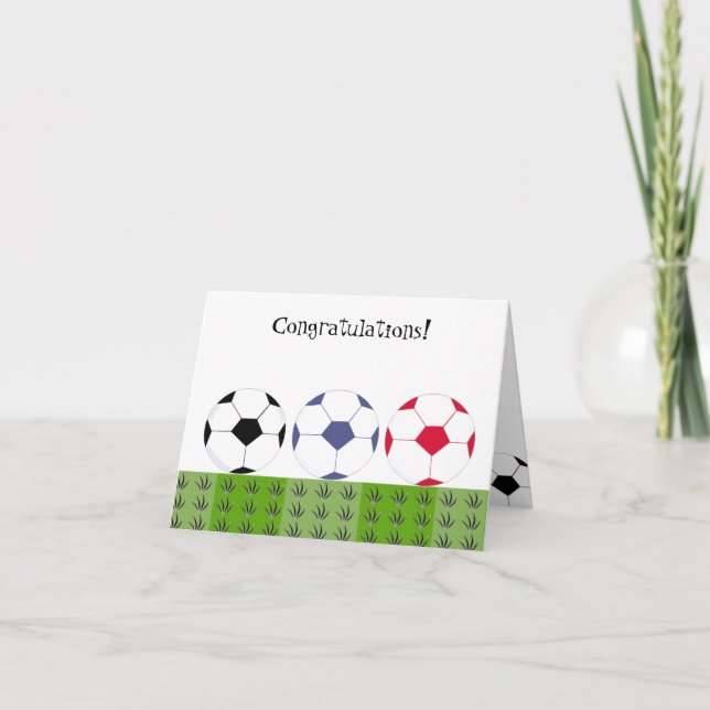 Carte Ballons de Football - Félicitations (Devant)
