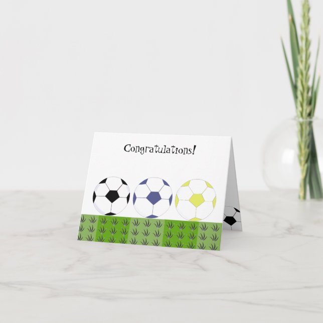 Carte Ballons de Football - Félicitations (Devant)