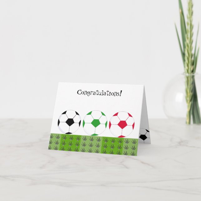 Carte Ballons de Football - Félicitations (Devant)