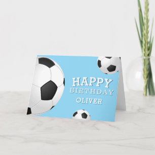 Carte Ballons de Football Sports Joyeux Anniversaire Enf