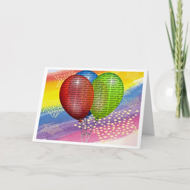Carte Ballons de joyeux anniversaire (Devant)