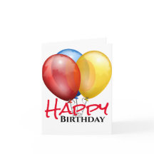 Ballons de Joyeux Anniversaire et Vœux de Bonheur