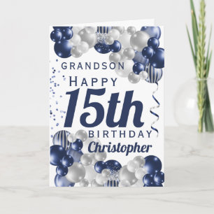 Carte Ballons de la marine de 15e anniversaire de Grands