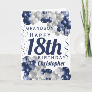 Carte Ballons de la marine de grand-fils, 18e anniversai