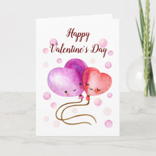 Carte Ballons de la Saint Valentin personnalisés