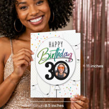 Ballons de photo personnalisés pour 30e anniversai