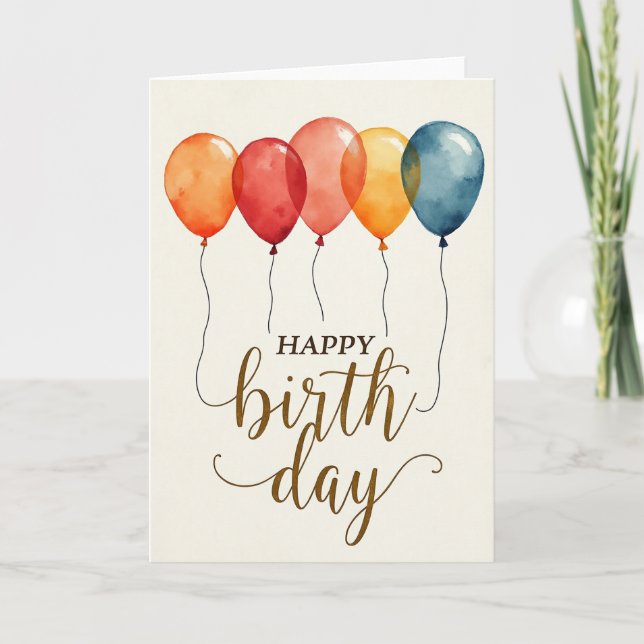 Carte Ballons Joyeux à Points (Devant)