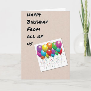 CARTE BALLONS POUR VOUS HEUREUX ANNIVERSAIRE DE NOUS TOU