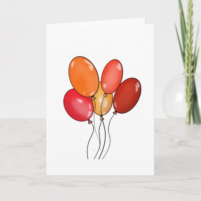 Carte Ballons vibes heureuses (Devant)