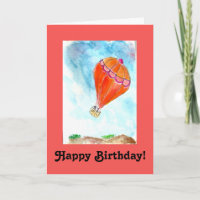 Balloon à air chaud Joyeux anniversaire.