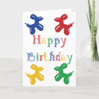 Balloon Sculpture Animaux Chiens colorés Anniversa