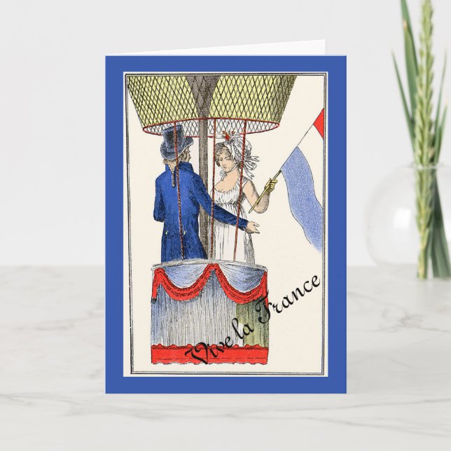Carte Balloon Vive la France 1898 (Devant)