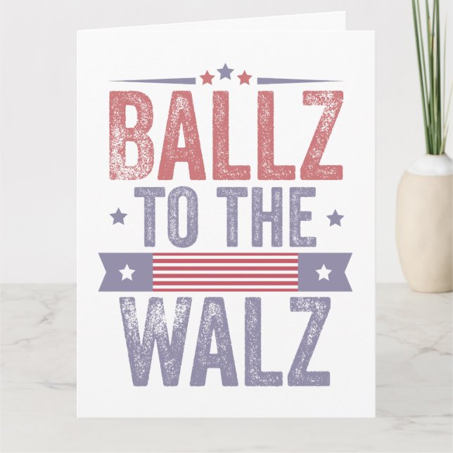 Carte Ballz à l'élection Walz Harris Waltz 2024 (Devant)