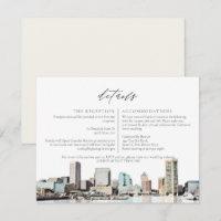 Carte BALTIMORE Watercolor Skyline Travel Details
