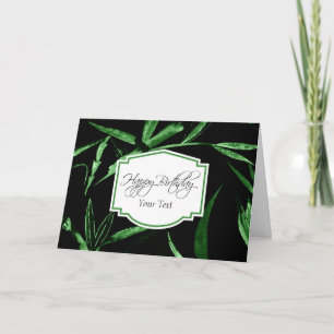Carte Bambou de vert de joyeux anniversaire