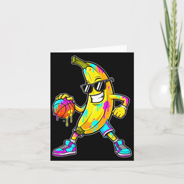 Carte Banana Funny Basketball Drip Kids Youth Boys Girls (Devant)