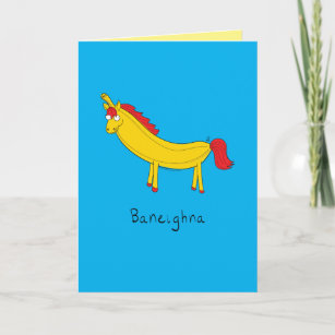 Carte Banana Horse mignon Enfants