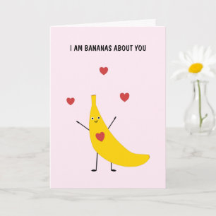 Carte Banana Je suis Bananes à propos de toi Valentine L