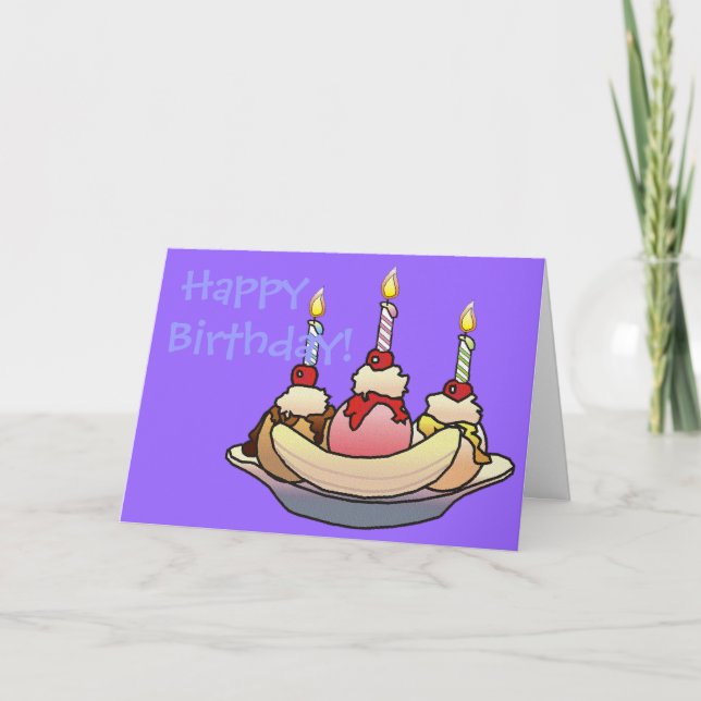 Carte BANANA SPLIT ANNIVERSAIRE par SHARON SHARPE (Devant)