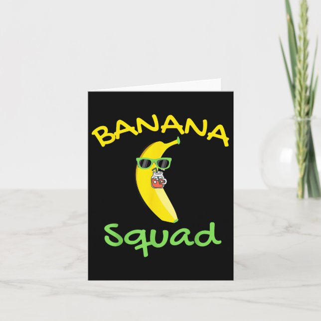 Carte Banana Squad Nourriture Vacances été Correspondant (Devant)