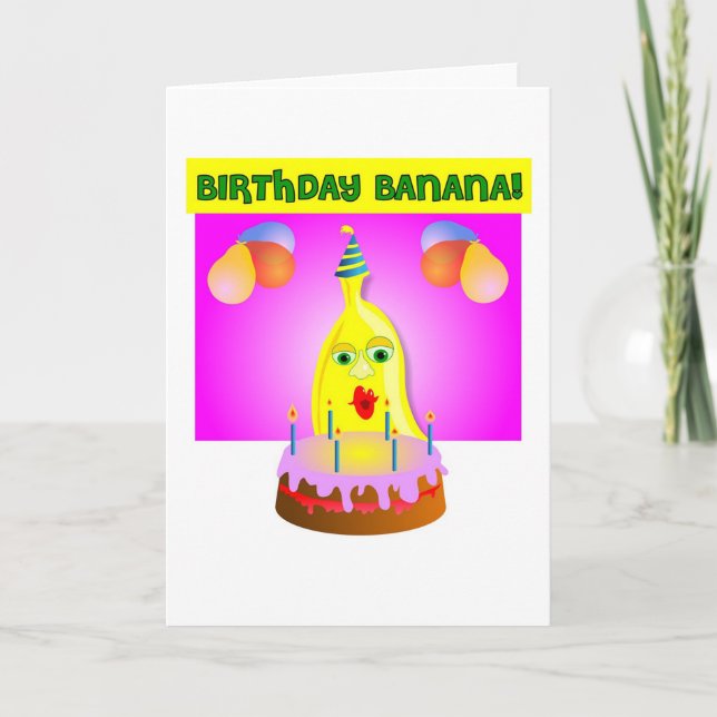 Carte Banane d'anniversaire (Devant)
