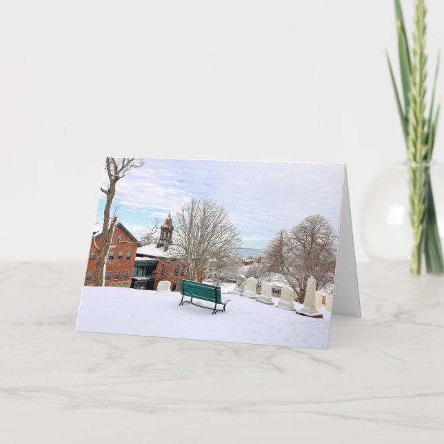 Carte Banc avec vue de Burial Hill (Devant)