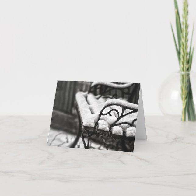 Carte Banc dans la neige (Devant)