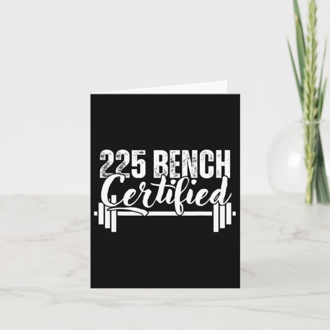 Carte Banc de 225 Lbs Certifié (Devant)