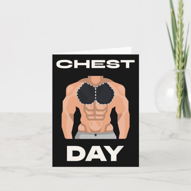 Carte Banc du jour de la poitrine Pecs Bodybuilding (Devant)