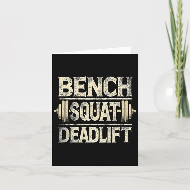 Carte Banc Squat Deadlift Barbell Bodybuilding (Devant)