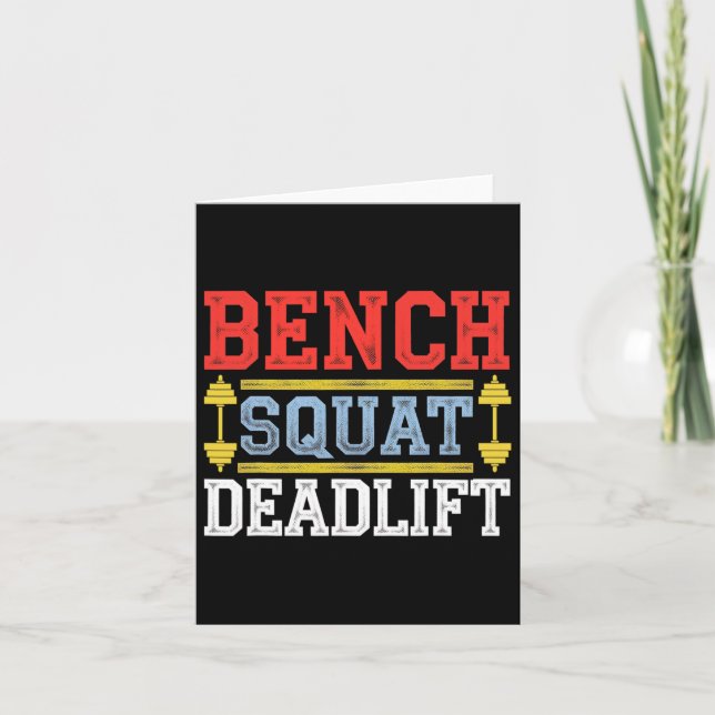 Carte Banc Squat Deadlift Barbell Bodybuilding 1 (Devant)