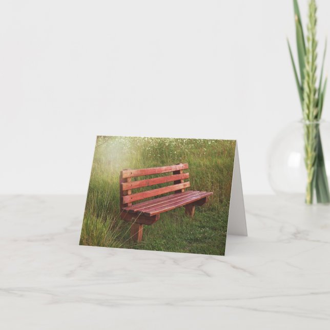 Carte Banc vide en Fleur sauvage (Devant)