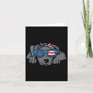 Carte Bandana Pitbull Pit Américain Usa 4 Juillet Fourt