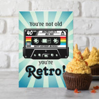 Bande audio Retro N'importe quel âge Anniversaire