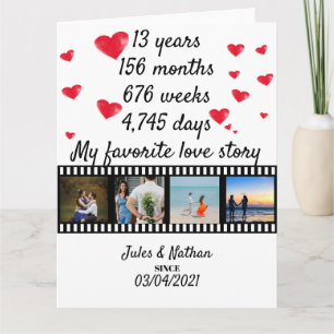 Carte Bande de photos pour une affiche de 13 ans d'anniv