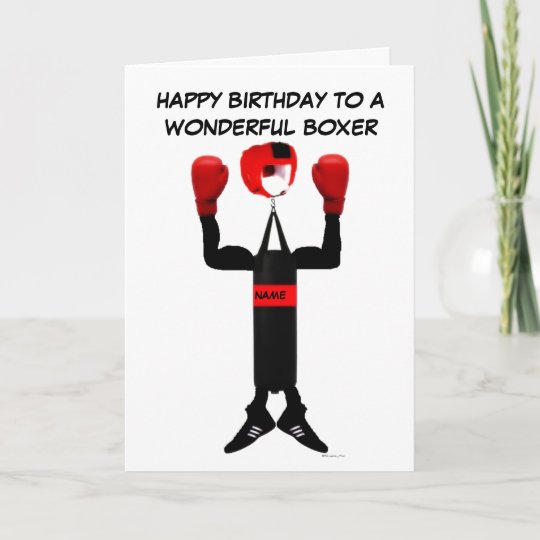 Carte Bande Dessinee D Anniversaire De Boxeur Zazzle Fr