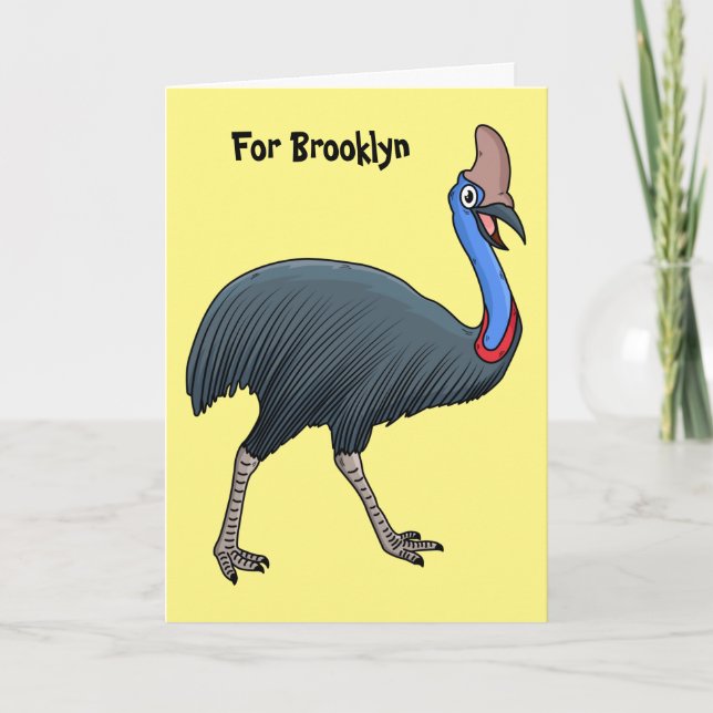 Carte Bande dessinée d'oiseau joyeux (Devant)