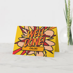 Carte Bande dessinée personnalisée Pop Art bien fait