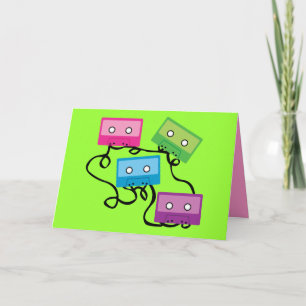Carte Bandes de cassettes colorées