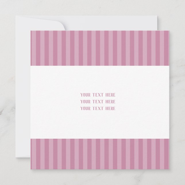 Carte Bandes verticales monochromes rose poli (Devant)