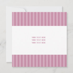 Carte Bandes verticales monochromes rose poli