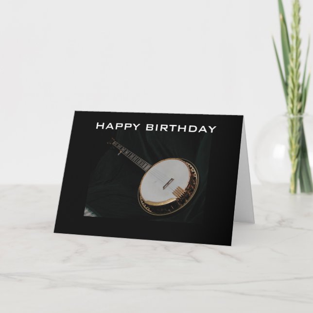 CARTE BANJO PICKER'S BANTHDAY GREETING CARD (Devant)