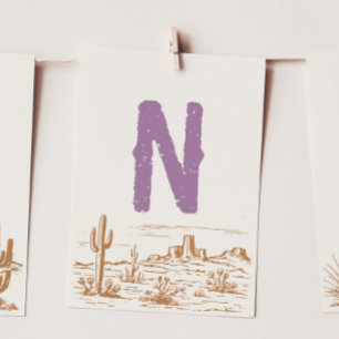 Carte Bannière à bascule haute chaise "N"