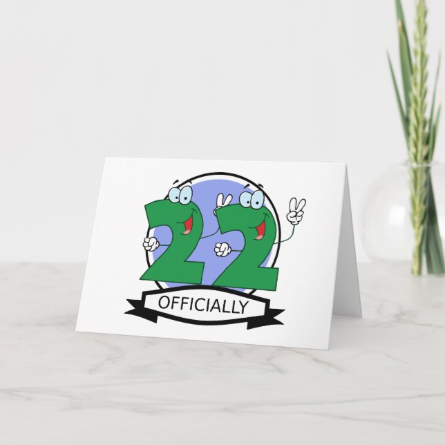 Carte Bannière d'anniversaire officielle 22 (Devant)