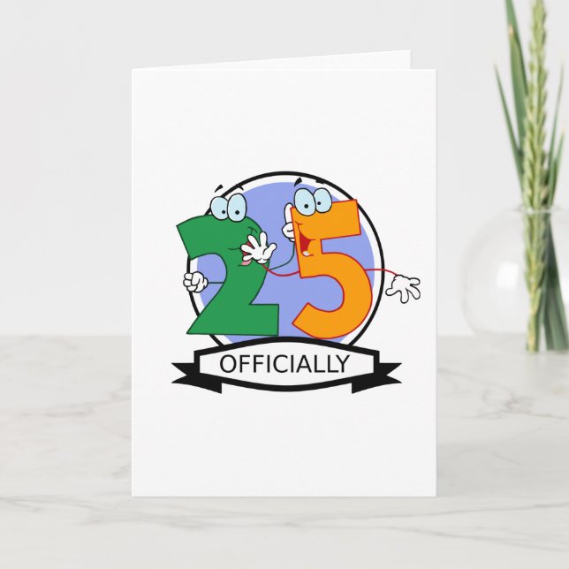 Carte Bannière d'anniversaire officielle 25 (Devant)