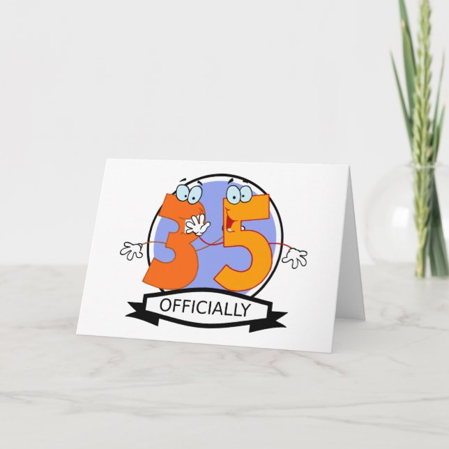 Carte Bannière d'anniversaire officielle 35 (Devant)