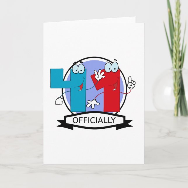 Carte Bannière d'anniversaire officielle 41 (Devant)